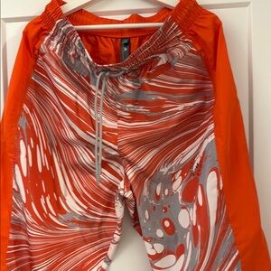 Adidas Red and Gray Printed Track Pants